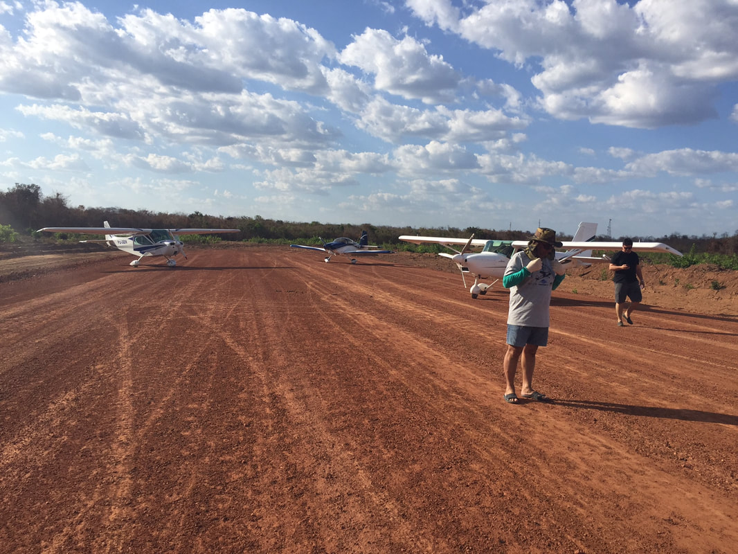 Vista da pista a partir de uma aeronave